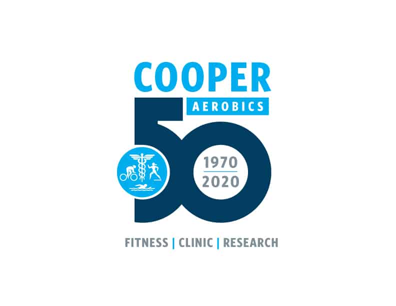 Logo depicting Cooper Aerobics History and 50th anniversary 1970-2020