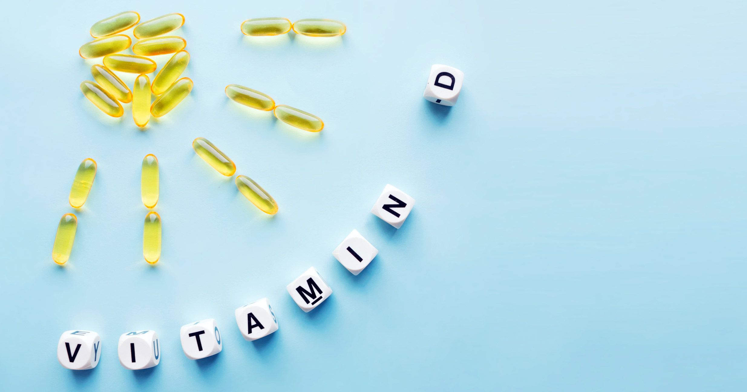 Vitamin D spelled out with tablets