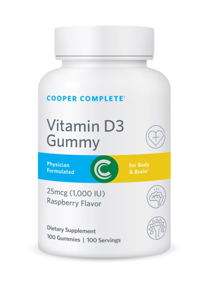 Cooper Complete Vitamin D3 25 mcg (1000 IU) Gummy Supplement Bottle