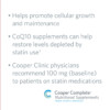 Product benefits graphic for Cooper Complete CoQ10 100 mg Supplement