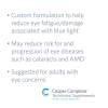 Product benefits graphic for Cooper Complete Eye Health Supplement
