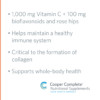 Product benefits graphic for Cooper Complete Natural Vitamin C Supplement
