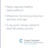 Product benefits graphic for Cooper Complete Quick Release Melatonin Supplement