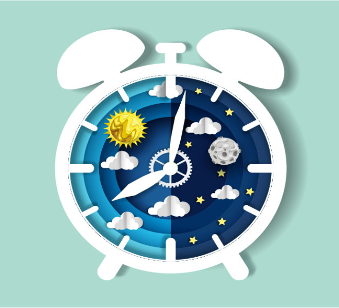 Graphic of a clock as the best supplements for better sleep also requires healthy sleep habits