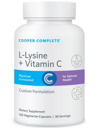 Cooper Complete L-Lysine Plus vitamin C Supplement Bottle