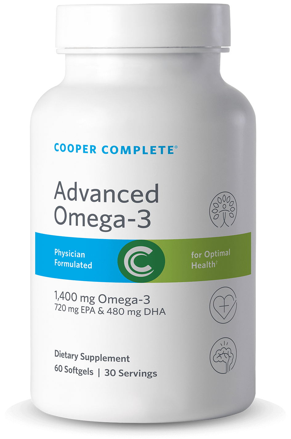 Photo of Cooper Complete Advanced Omega 3 Supplement bottle