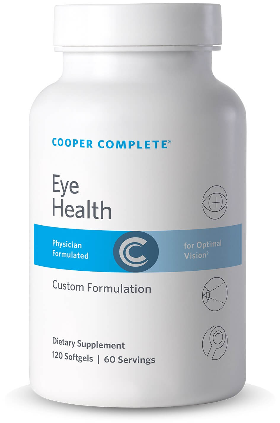 Photo of Cooper Complete Eye Health Supplement bottle.