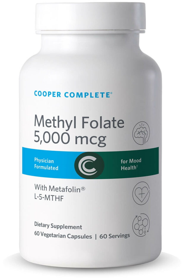 Photo of Cooper Complete Methy Folate 5000 mcg (5 mg) Supplement bottle.