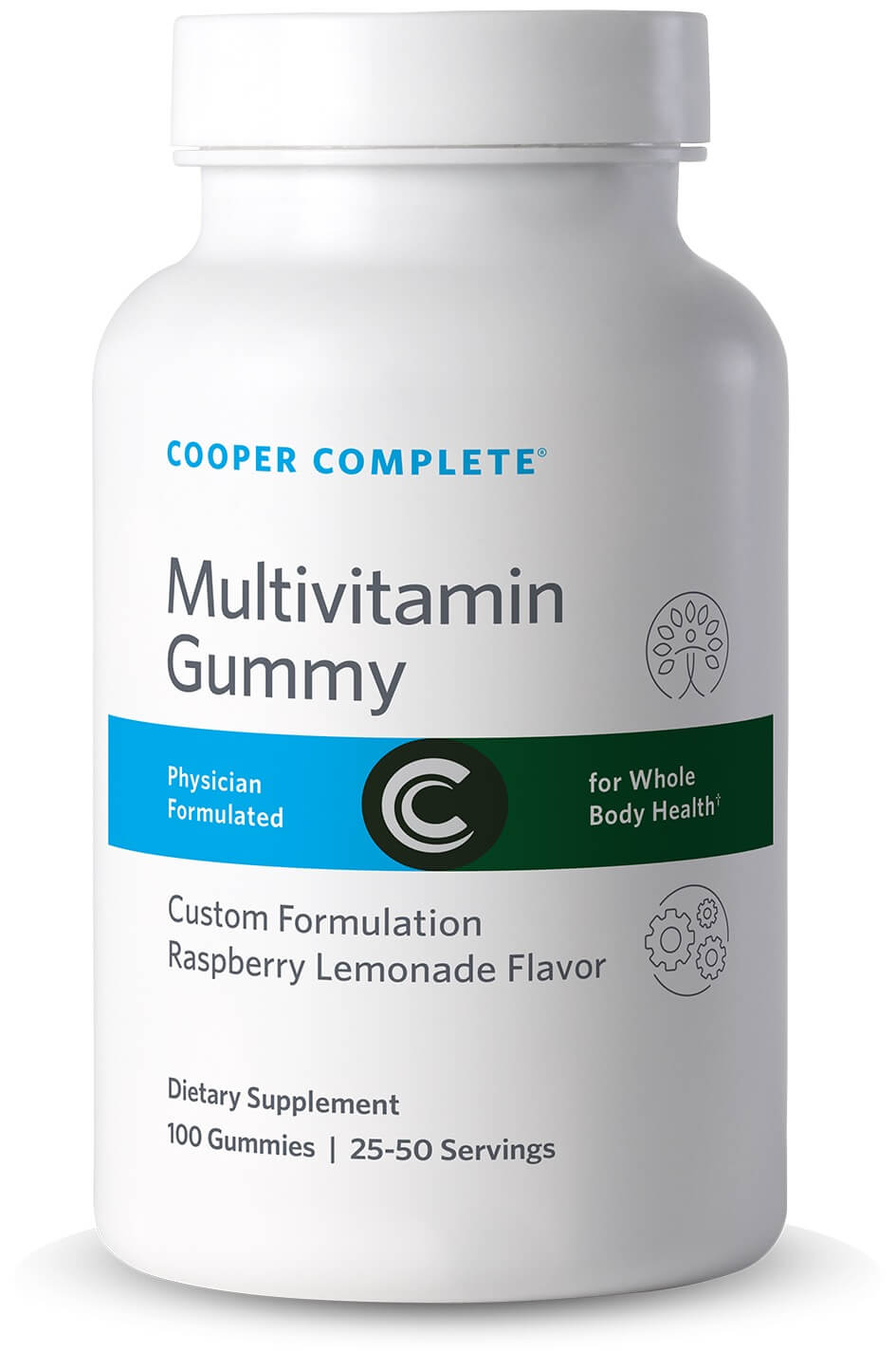Photo of Cooper Complete Multivitamin Gummy Supplement bottle.