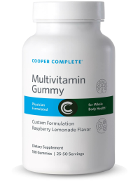 Photo of Cooper Complete Multivitamin Gummy Supplement bottle.
