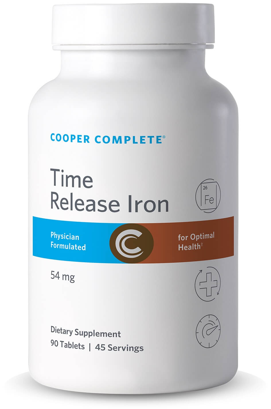Photo of Cooper Complete Time Release Iron Supplement 54 mg bottle