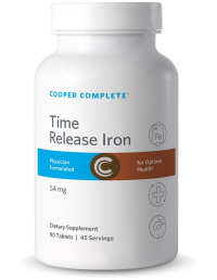 Photo of Cooper Complete Time Release Iron Supplement 54 mg bottle