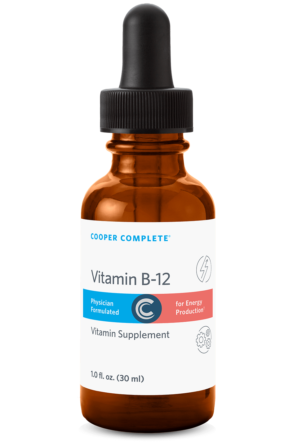 Photo of Cooper Complete Liquid Vitamin B12 Methylcobalamin Supplement bottle