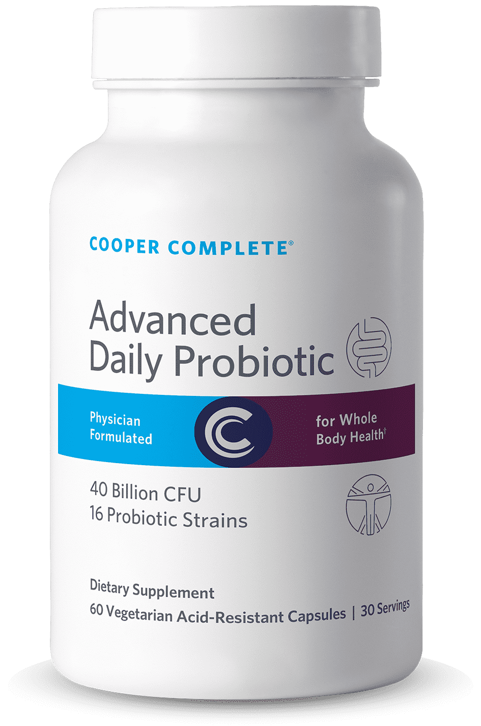 Cooper Complete Advanced Daily Probiotic Supplement Bottle