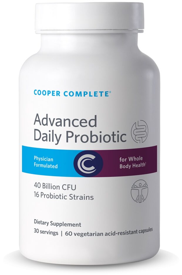 Bottle of Cooper Complete Advanced Daily Probiotic Supplement
