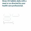 Graphic illustration depicting the serving size of Cooper Complete Dermatologic Health Supplement tablets