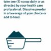 Graphic illustration depicting the serving size of a scoop of Cooper Complete Microbiome Fiber Supplement.