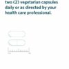 Graphic illustration depicting the serving size of Cooper Complete Bisglycinate Iron Supplement vegetarian capsules